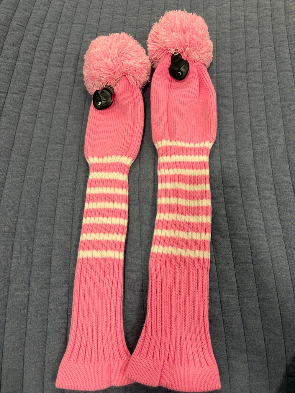 Pink Pom-Pom Golf Club Sock Headcovers
